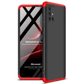 Microsonic Samsung Galaxy A71 Kırmızı Double Dip 360 Protective Kılıf