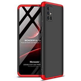 Microsonic Samsung Galaxy A71 Kırmızı Double Dip 360 Protective Kılıf