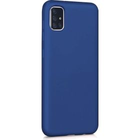 Microsonic Samsung Galaxy A71 Matte Silicone Lacivert Kılıf