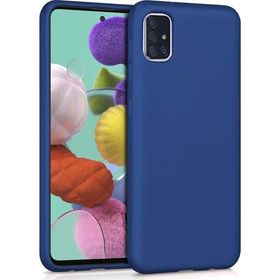 Microsonic Samsung Galaxy A71 Matte Silicone Lacivert Kılıf