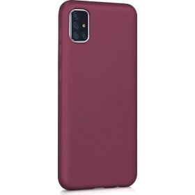 Microsonic Samsung Galaxy A71 Matte Silicone Mor Kılıf