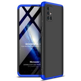 Microsonic Samsung Galaxy A71 Mavi Double Dip 360 Protective Kılıf