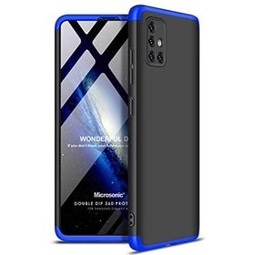 Microsonic Samsung Galaxy A71 Mavi Double Dip 360 Protective Kılıf