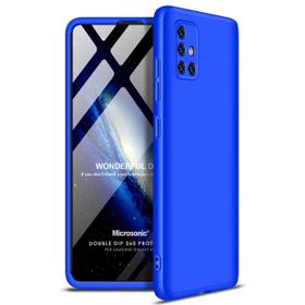 Microsonic Samsung Galaxy A71 Mavi Double Dip 360 Protective Kılıf