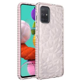 Microsonic Samsung Galaxy A71 Prism Hybrid Pembe Kılıf