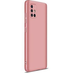 Microsonic Samsung Galaxy A71 Rose Gold Double Dip 360 Protective Kılıf
