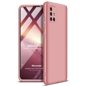 Microsonic Samsung Galaxy A71 Rose Gold Double Dip 360 Protective Kılıf