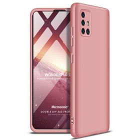 Microsonic Samsung Galaxy A71 Rose Gold Double Dip 360 Protective Kılıf