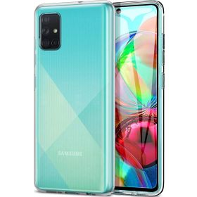 Microsonic Samsung Galaxy A71 Transparent Soft Beyaz Kılıf