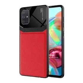 Microsonic Samsung Galaxy A71 Uniq Leather Kırmızı Kılıf