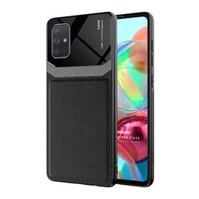 Microsonic Samsung Galaxy A71 Uniq Leather Siyah Kılıf