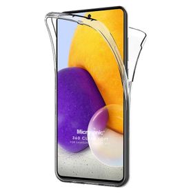 Microsonic Samsung Galaxy A72 6 Tarafı Tam Full Koruma 360 Clear Soft Kılıf