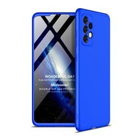 Microsonic Samsung Galaxy A72 Double Dip 360 Protective Mavi Kılıf