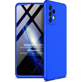 Microsonic Samsung Galaxy A72 Double Dip 360 Protective Mavi Kılıf