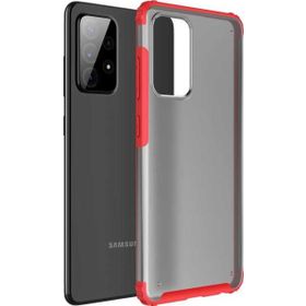 Microsonic Samsung Galaxy A72 Frosted Frame Kırmızı Kılıf