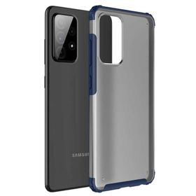 Microsonic Samsung Galaxy A72 Frosted Frame Lacivert Kılıf