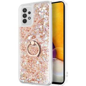 Microsonic Samsung Galaxy A72 Glitter Liquid Holder Gold Kılıf