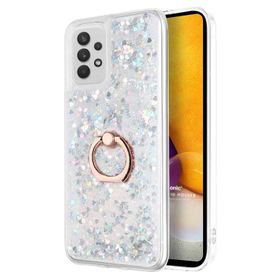 Microsonic Samsung Galaxy A72 Glitter Liquid Holder Gümüş Kılıf