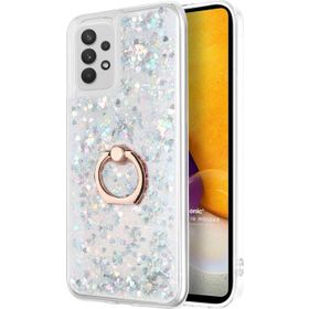 Microsonic Samsung Galaxy A72 Glitter Liquid Holder Gümüş Kılıf