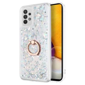 Microsonic Samsung Galaxy A72 Glitter Liquid Holder Gümüş Kılıf