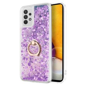 Microsonic Samsung Galaxy A72 Glitter Liquid Holder Mor Kılıf
