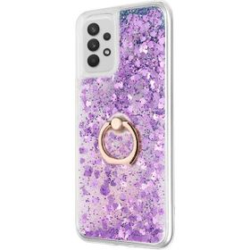 Microsonic Samsung Galaxy A72 Glitter Liquid Holder Mor Kılıf
