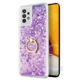 Microsonic Samsung Galaxy A72 Glitter Liquid Holder Mor Kılıf