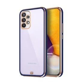 Microsonic Samsung Galaxy A72 Laser Plated Soft Lacivert Kılıf