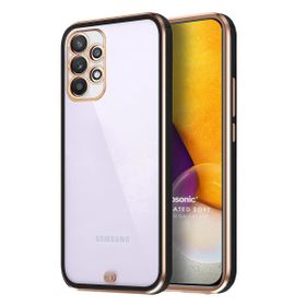 Microsonic Samsung Galaxy A72 Laser Plated Soft Siyah Kılıf