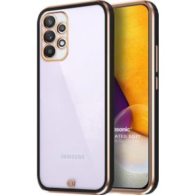 Microsonic Samsung Galaxy A72 Laser Plated Soft Siyah Kılıf