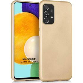 Microsonic Samsung Galaxy A72 Matte Silicone Gold Kılıf