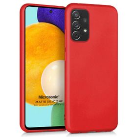 Microsonic Samsung Galaxy A72 Matte Silicone Kırmızı Kılıf