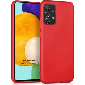 Microsonic Samsung Galaxy A72 Matte Silicone Kırmızı Kılıf