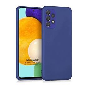 Microsonic Samsung Galaxy A72 Matte Silicone Lacivert Kılıf