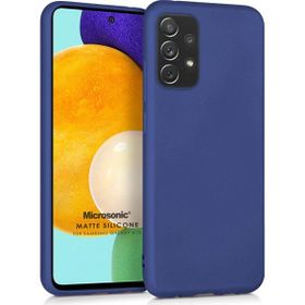 Microsonic Samsung Galaxy A72 Matte Silicone Lacivert Kılıf