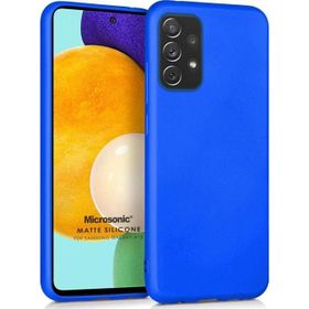 Microsonic Samsung Galaxy A72 Matte Silicone Mavi Kılıf