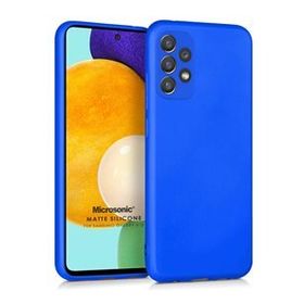 Microsonic Samsung Galaxy A72 Matte Silicone Mavi Kılıf