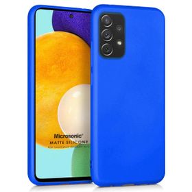 Microsonic Samsung Galaxy A72 Matte Silicone Mavi Kılıf