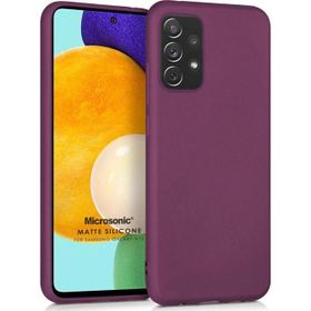 Microsonic Samsung Galaxy A72 Matte Silicone Mor Kılıf