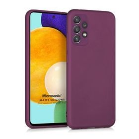 Microsonic Samsung Galaxy A72 Matte Silicone Mor Kılıf