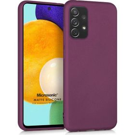 Microsonic Samsung Galaxy A72 Matte Silicone Mor Kılıf