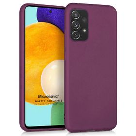Microsonic Samsung Galaxy A72 Matte Silicone Mor Kılıf