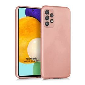 Microsonic Samsung Galaxy A72 Matte Silicone Rose Gold Kılıf