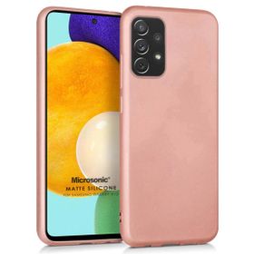 Microsonic Samsung Galaxy A72 Matte Silicone Rose Gold Kılıf