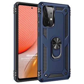 Microsonic Samsung Galaxy A72 Military Ring Holder Lacivert Kılıf