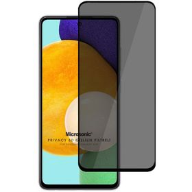 Microsonic Samsung Galaxy A72 Privacy 5D Gizlilik Filtreli Siyah Cam Ekran Koruyucu