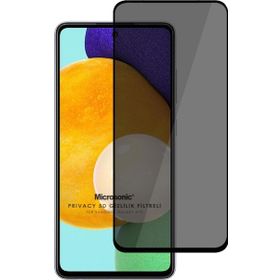 Microsonic Samsung Galaxy A72 Privacy 5D Gizlilik Filtreli Siyah Cam Ekran Koruyucu