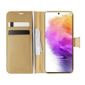 Microsonic Samsung Galaxy A73 5G Delux Leather Wallet Gold Cep Telefonu Kılıfı