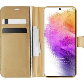 Microsonic Samsung Galaxy A73 5G Delux Leather Wallet Gold Cep Telefonu Kılıfı