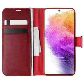 Microsonic Samsung Galaxy A73 5G Delux Leather Wallet Kırmızı Kılıf